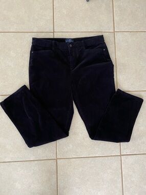 Talbots Simply Flattering 5-pocket Black Corduroy Straight-Leg Pants Plus SZ 16